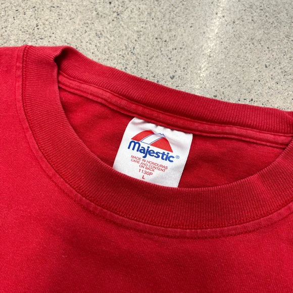 Vintage 2000s Washington Nationals Baseball Tee Shirt Red Large Mens Logo MLB - Picture 3 of 3